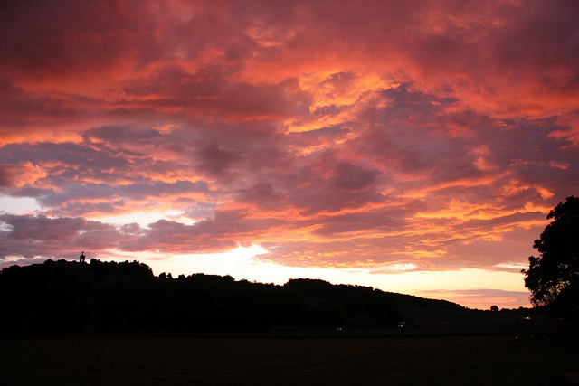 Sunset over West Wycombe, June 2011