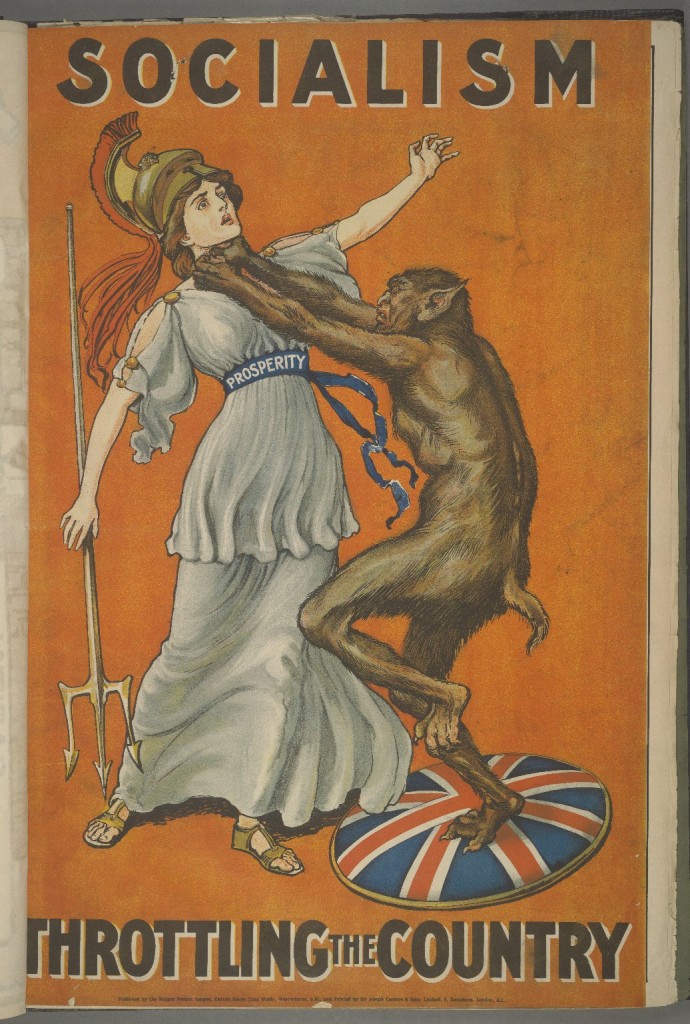 Conservative campaign poster - socialism throttling the country