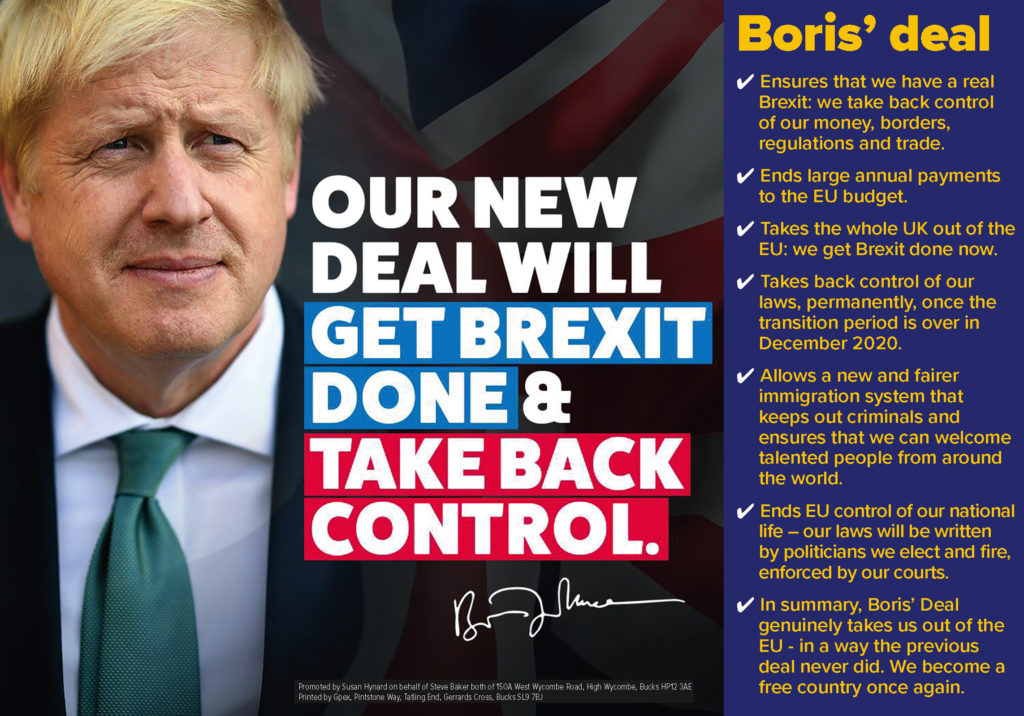 Our new deal will get Brexit done and take back control