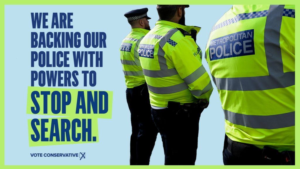 We are backing our police with powers to stop and search