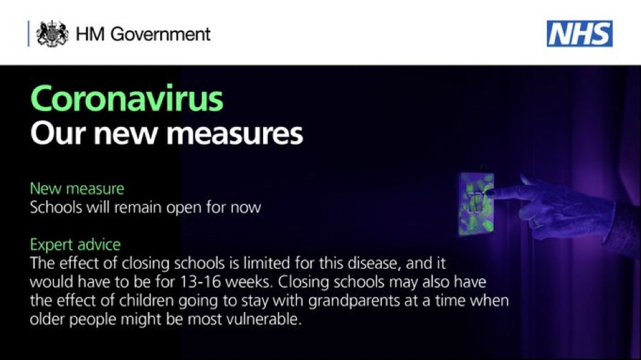 Government infographics on Coronavirus